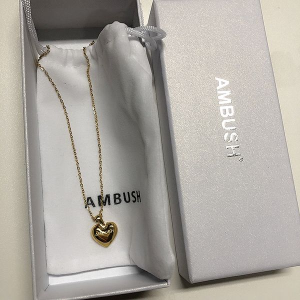 2020 ambush new lovely style love heart ambush logo adjustable necklace multilayer chain choker necklace for gift, Silver
2020 ambush new lovely style love heart ambush logo adjustable necklace multilayer chain choker necklace for gift, Silver