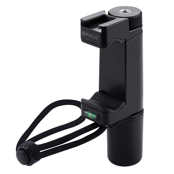 

Live Broadcast Handheld Camera Stabilizer Hand-held Grip Selfie Black Color Mobile Phone Clip with Handle & Wrist Strap