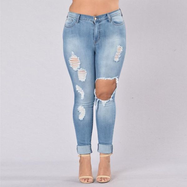 lady fashion plus size xl-4xl female boyfriend hole ripped jeans women pants cool denim vintage pencil jeans casual pants female, Blue
lady fashion plus size xl-4xl female boyfriend hole ripped jeans women pants cool denim vintage pencil jeans casual pants female, Blue