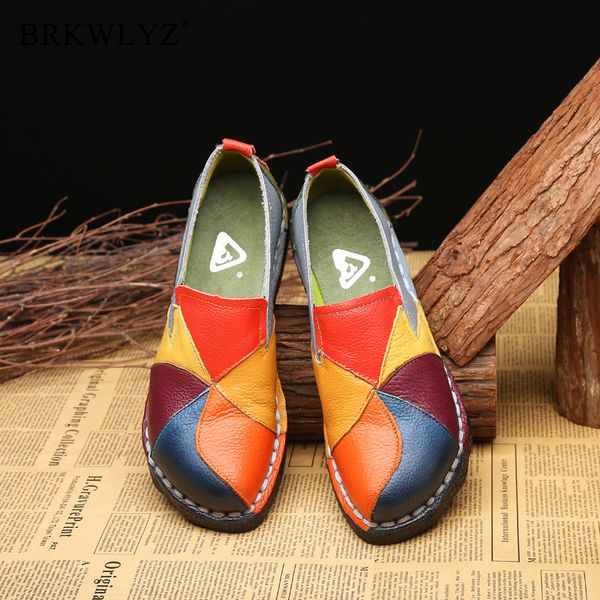women's ladies shoes flats mother shoes cow genuine leather loafers ballerina colorful non slip slip-on mixed colors size 35-42, Black
women's ladies shoes flats mother shoes cow genuine leather loafers ballerina colorful non slip slip-on mixed colors size 35-42, Black