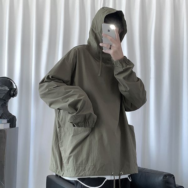 men's fashion brand style hooded sweater loose thin pullover coat casual all-match kg-33, Black
men's fashion brand style hooded sweater loose thin pullover coat casual all-match kg-33, Black