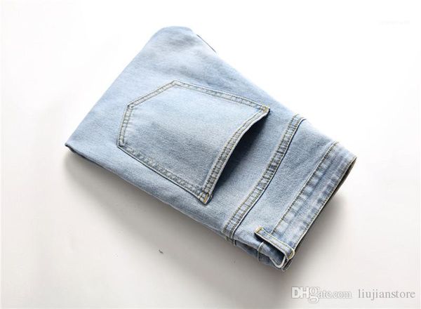 mid waist jeans mens pants mens striped printed ripped jeans fashion designer summer zipper casual pencil pants, Blue
mid waist jeans mens pants mens striped printed ripped jeans fashion designer summer zipper casual pencil pants, Blue