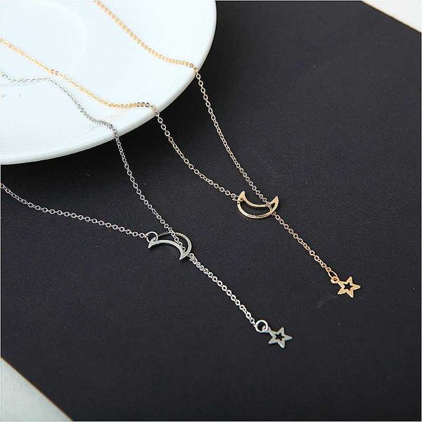 fashion clavicle chain jewelry moon stars pendant choker necklace golden color chain necklace for women party jewelry gift, Silver
fashion clavicle chain jewelry moon stars pendant choker necklace golden color chain necklace for women party jewelry gift, Silver