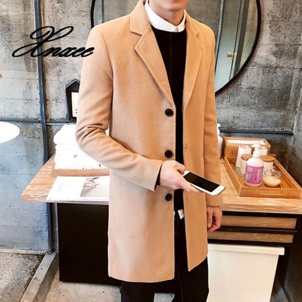 winter wool coat men leisure long sections woolen coats men's pure color casual fashion jackets/casual men overcoat, Black
winter wool coat men leisure long sections woolen coats men's pure color casual fashion jackets/casual men overcoat, Black