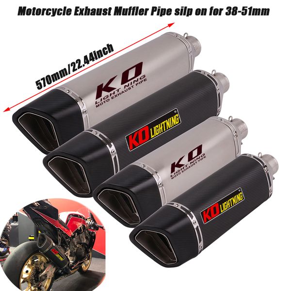 470mm 570mm tail muffler pipe removable db killer for 38-51mm motorcycle exhaust vent tubes carbon fiber stainless steel system
470mm 570mm tail muffler pipe removable db killer for 38-51mm motorcycle exhaust vent tubes carbon fiber stainless steel system