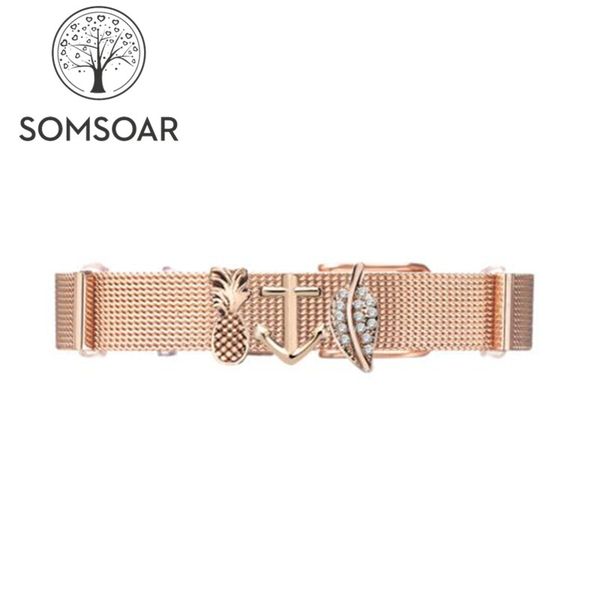 tennis somsoar jewelry rose gold pineapple anchor leaf mesh bracelet set stainless steel diy charmbands bangle fit watches, Golden;silver
tennis somsoar jewelry rose gold pineapple anchor leaf mesh bracelet set stainless steel diy charmbands bangle fit watches, Golden;silver
