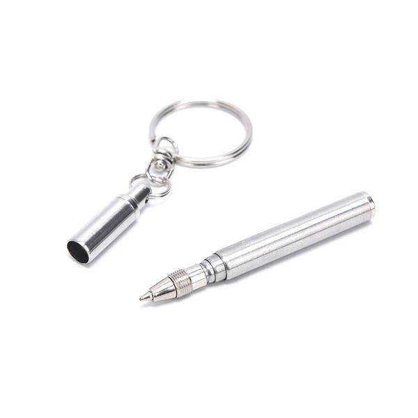 1pcs ball point pen keychain multifunctional mini metal key ring stainless steel pen keyring telescoping tool, Silver
1pcs ball point pen keychain multifunctional mini metal key ring stainless steel pen keyring telescoping tool, Silver