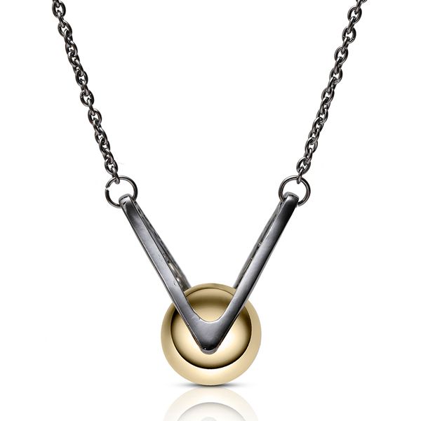 personality pendant necklace gold pearl black chain stereo zinc alloy jewelry necklace for women birthday party gifts, Silver