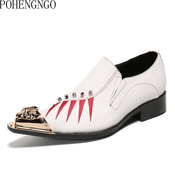 2020 fashion white leather men dress shoes genuine leather wedding party shoes designer men rivet handmade loafers, Black
2020 fashion white leather men dress shoes genuine leather wedding party shoes designer men rivet handmade loafers, Black