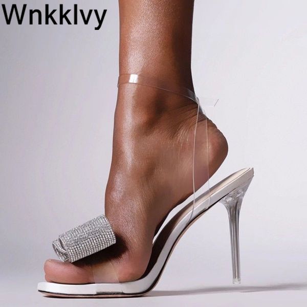 crystal butterfly knot sandals summer transparent pvc thin high heels ankle strap sandalias women party wedding shoes, Black
crystal butterfly knot sandals summer transparent pvc thin high heels ankle strap sandalias women party wedding shoes, Black