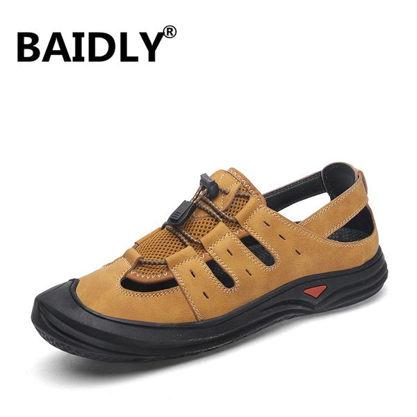 sandals summer style breathable genuine leather men travel soft-soled water shoes anti-slip outdoor beach, Black
sandals summer style breathable genuine leather men travel soft-soled water shoes anti-slip outdoor beach, Black