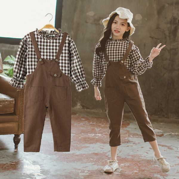 newborn baby child 2-piece fashion plaid shirt pants girl autumn and winter suspender suit kg-435, White
newborn baby child 2-piece fashion plaid shirt pants girl autumn and winter suspender suit kg-435, White