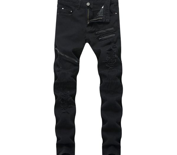 fashion hi street men ripped jeans pants streetwear distressed denim trousers with multi zippers plus size 28-42 black, Blue
fashion hi street men ripped jeans pants streetwear distressed denim trousers with multi zippers plus size 28-42 black, Blue