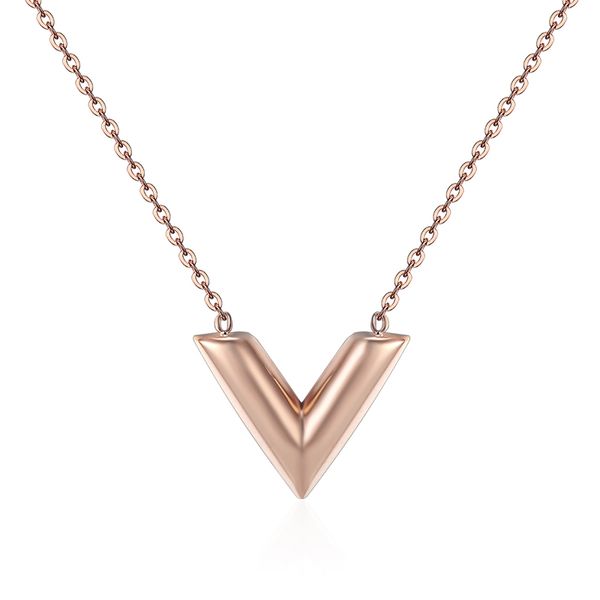 titanium steel letter v pendant necklace women accessories gold silver color rose gold color initial necklace wholesale jewelry 
titanium steel letter v pendant necklace women accessories gold silver color rose gold color initial necklace wholesale jewelry