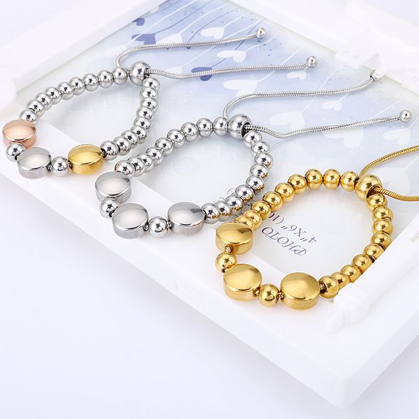 handmade gold color stainless steel beads bracelet for women fashion metal ball transfer adjustable lucky jewelry 2020 new, Black
handmade gold color stainless steel beads bracelet for women fashion metal ball transfer adjustable lucky jewelry 2020 new, Black