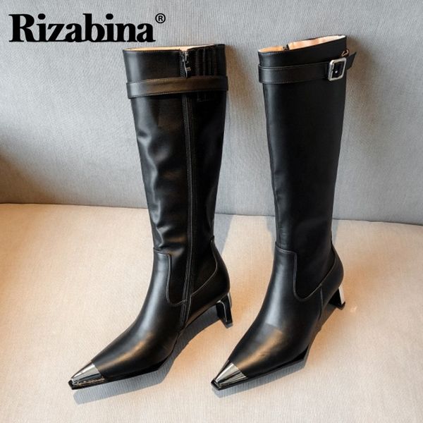 rizabina knee boots pointed toe shoes thick heel zipper cool party street footwear new winter black size 33-40
rizabina knee boots pointed toe shoes thick heel zipper cool party street footwear new winter black size 33-40