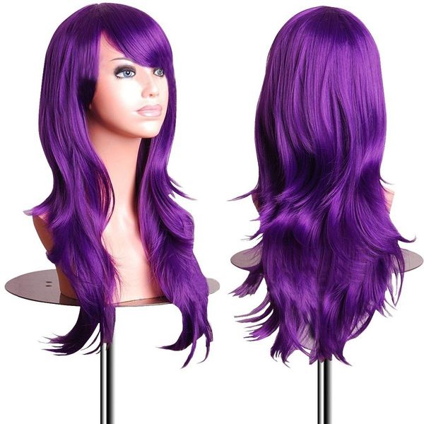 emaxdesign wigs 28 inch cosplay wig for women with wig cap and comb (dark purple), Black
emaxdesign wigs 28 inch cosplay wig for women with wig cap and comb (dark purple), Black