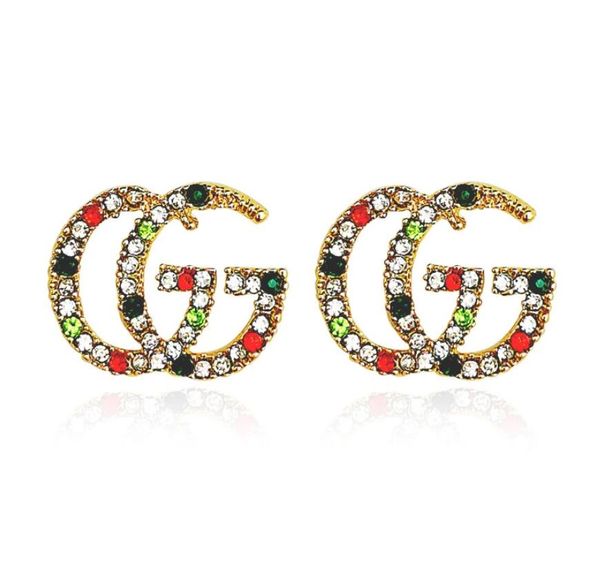 selling classic multicolor diamond earrings fashion letter european and american women brand earrings stud jewelry, Golden;silver
selling classic multicolor diamond earrings fashion letter european and american women brand earrings stud jewelry, Golden;silver