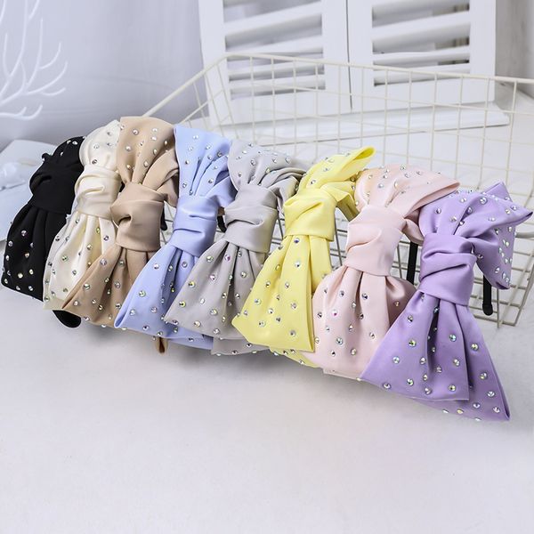 vintage rhinestone silk bow hair band women bezel headband girls hair accessories hairband opaska do wlosow diademas clips
vintage rhinestone silk bow hair band women bezel headband girls hair accessories hairband opaska do wlosow diademas clips