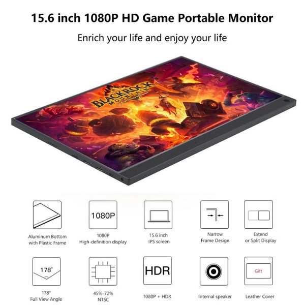 porpoise 15.6 thin portable lcd hd monitor usb type c hdmi for lapphone,xbox,switch and ps4 portable lcd gaming monitor
porpoise 15.6 thin portable lcd hd monitor usb type c hdmi for lapphone,xbox,switch and ps4 portable lcd gaming monitor