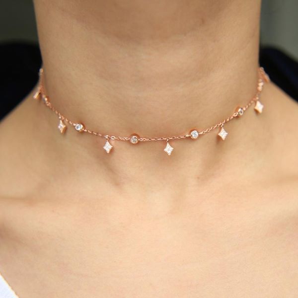chains 2021 designs tiny zirconia crystal gold white rose silver color dangle star cz drop choker necklace jewellery for women
chains 2021 designs tiny zirconia crystal gold white rose silver color dangle star cz drop choker necklace jewellery for women