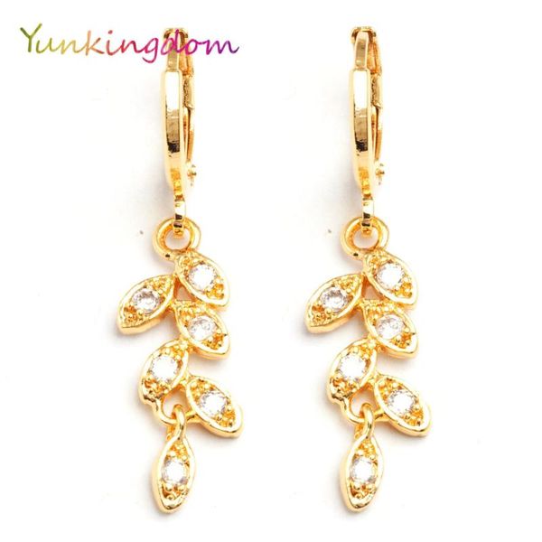 yunkingdom leaves drop earrings female fashion earrings for women, Silver