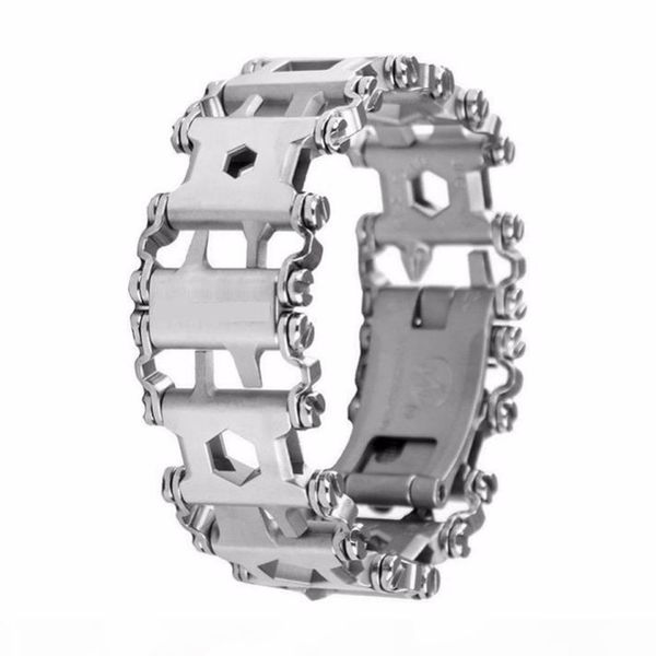 tread bracelet bandle chain stainless steel outdoor bolt driver tools screwdriver emergency kit travel wearable multitool 2019, Black
tread bracelet bandle chain stainless steel outdoor bolt driver tools screwdriver emergency kit travel wearable multitool 2019, Black