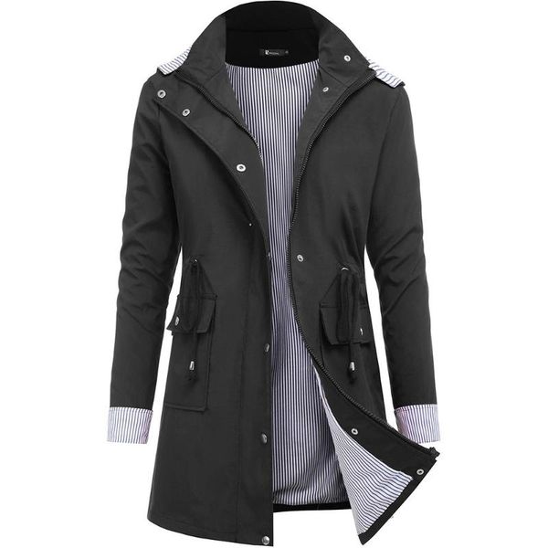 women's wool & blends european and american-style selling waterproof clothing style water resistant hooded waist hugging zip outdoor, Black
women's wool & blends european and american-style selling waterproof clothing style water resistant hooded waist hugging zip outdoor, Black