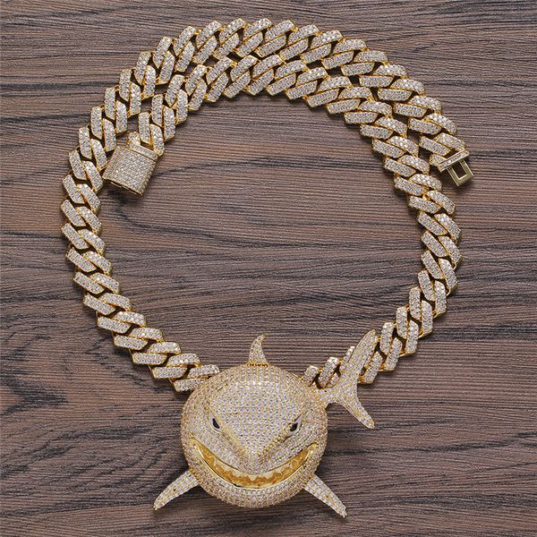 cool mens jewelry gold silver colors ice out bling cz shark pendant with cz cuban chain for men punk jewelry gift
cool mens jewelry gold silver colors ice out bling cz shark pendant with cz cuban chain for men punk jewelry gift