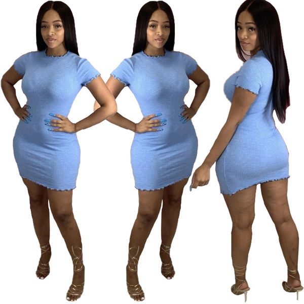 summer casual womens dresses blue color short sleeve slim a line knitted dresses women designer clothing, White
summer casual womens dresses blue color short sleeve slim a line knitted dresses women designer clothing, White