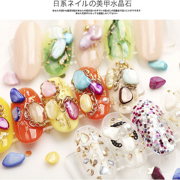 nail art decorations 12 style irregular color shell gems fragments decoration supplies diy manicure charm design exquisite, Silver;gold
nail art decorations 12 style irregular color shell gems fragments decoration supplies diy manicure charm design exquisite, Silver;gold