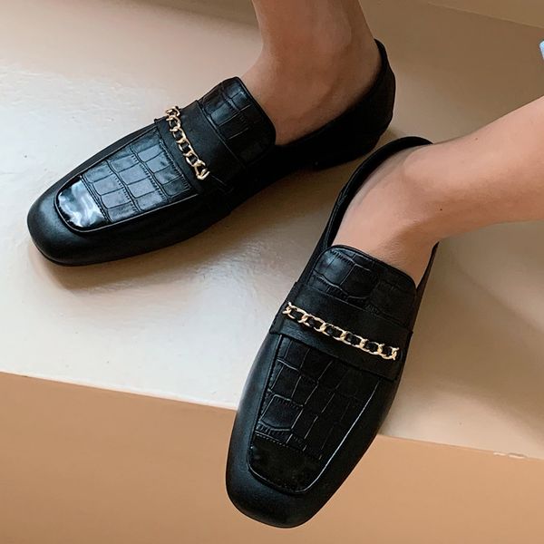 metal hand made loafers hand-made spring women flat shoes cow leather shallow fashion shoes female black square toe metal chain shoes
metal hand made loafers hand-made spring women flat shoes cow leather shallow fashion shoes female black square toe metal chain shoes