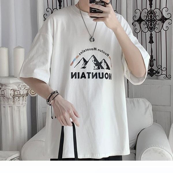 2020 summer new men's short-sleeved round neck t-shirt printing fashion brand men's shirt trend explosion models male, White;black 
2020 summer new men's short-sleeved round neck t-shirt printing fashion brand men's shirt trend explosion models male, White;black