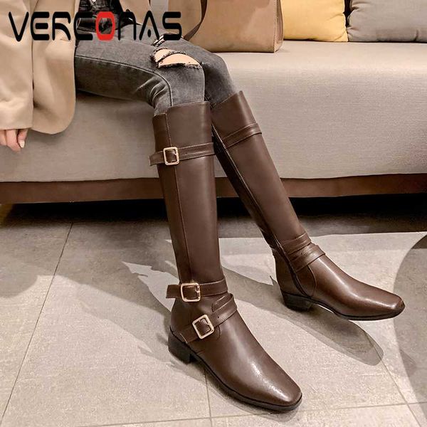 verconas women knee-high boots 2020 fashion concise autumn winter genuine leather buckle slim long shoes casual zip boots woman, Black
verconas women knee-high boots 2020 fashion concise autumn winter genuine leather buckle slim long shoes casual zip boots woman, Black