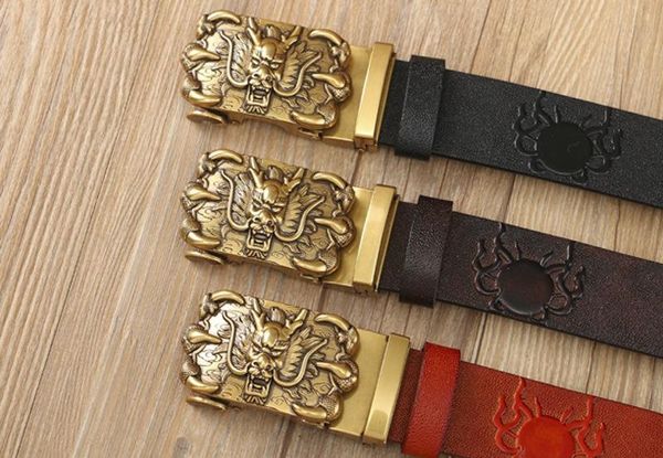 fashion dragon gold leather belts for mens men's solid buckle with automatic ratchet leather belt 35mm wide
fashion dragon gold leather belts for mens men's solid buckle with automatic ratchet leather belt 35mm wide