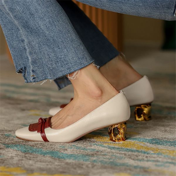 pxelena vogue 2020 autumn strange med heels pumps women real genuine leather shoes knot slip on footwear square toe beige 40, Black
pxelena vogue 2020 autumn strange med heels pumps women real genuine leather shoes knot slip on footwear square toe beige 40, Black