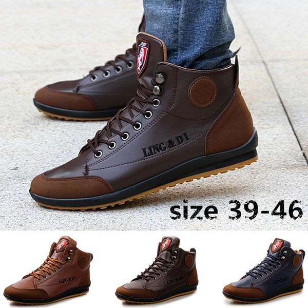 men walking shoes fashion high-casual outdoor shoes lace-up male winter warm footwear size 39-46
men walking shoes fashion high-casual outdoor shoes lace-up male winter warm footwear size 39-46