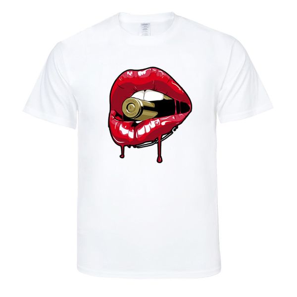 men's t-shirts summer fashion red lips bullet print t shirt men casual o-neck tshirt brand cotton funny t-shirt homme tees
men's t-shirts summer fashion red lips bullet print t shirt men casual o-neck tshirt brand cotton funny t-shirt homme tees