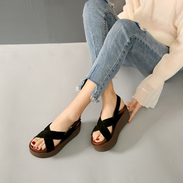 sandals peep toe leisure buckle platform wedges women cross-strap solid summer shoes high ankle strap fashion, Black
sandals peep toe leisure buckle platform wedges women cross-strap solid summer shoes high ankle strap fashion, Black
