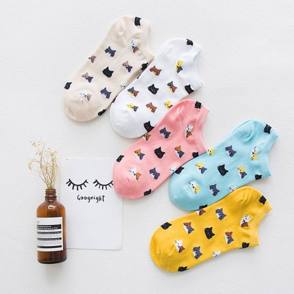 5 pairs new women cotton ankle socks cute cat comfortable candy color funny socks casual animal cartoon for girls, Black;white
5 pairs new women cotton ankle socks cute cat comfortable candy color funny socks casual animal cartoon for girls, Black;white