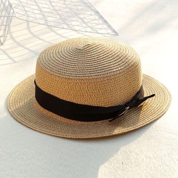wide brim hats 2021 summer women's flat beach straw hat cap with bowknot laides floppy panama sun protection for women chapeau paille, Blue;gray
wide brim hats 2021 summer women's flat beach straw hat cap with bowknot laides floppy panama sun protection for women chapeau paille, Blue;gray