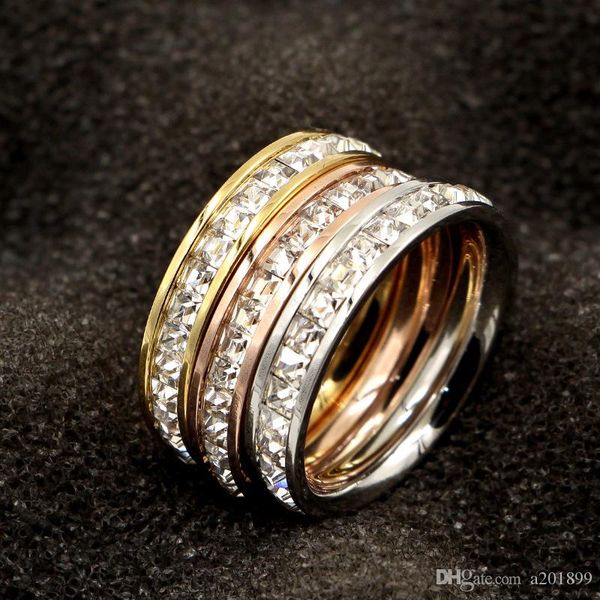 single row small square diamond and diamond ring for ladies/men's crystal rose gold jewelry, Golden;silver 
single row small square diamond and diamond ring for ladies/men's crystal rose gold jewelry, Golden;silver