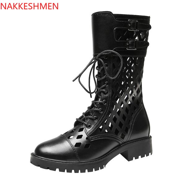 nakkeshmen-2020 new boots women's with holes european and american british style boots new lace-up women's, Black
nakkeshmen-2020 new boots women's with holes european and american british style boots new lace-up women's, Black