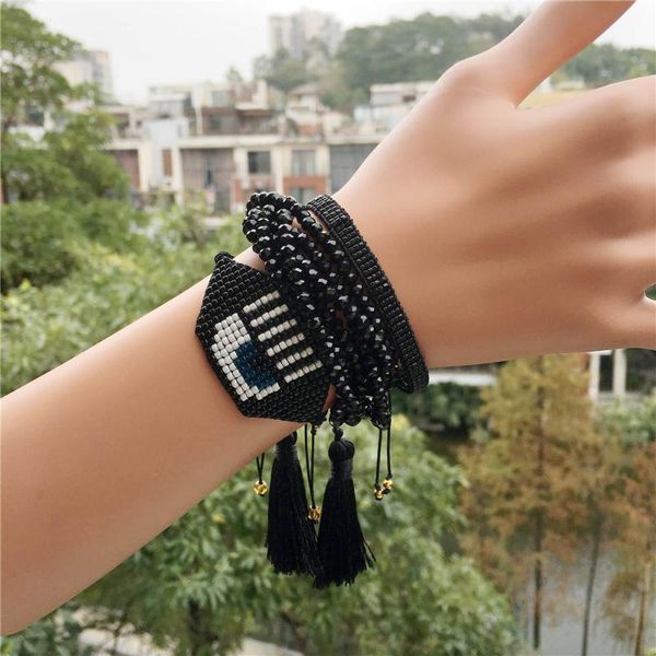 go2boho miyuki bracelet lucky evil eye jewelry black crystal pulseras evil eye bracelets women handmad delica beads dropshipping, Red;blue
go2boho miyuki bracelet lucky evil eye jewelry black crystal pulseras evil eye bracelets women handmad delica beads dropshipping, Red;blue