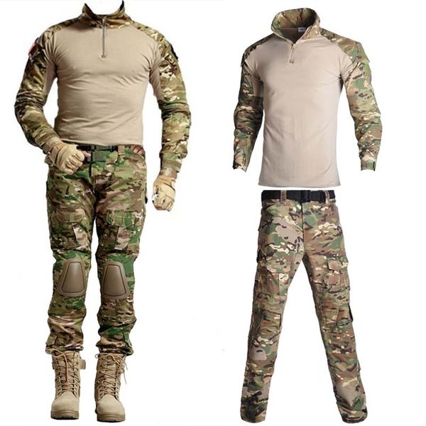 hunting sets outdoor fishing men cs army combat shirt + camouflage pants knee pads tactical uniform clothes suits, Camo
hunting sets outdoor fishing men cs army combat shirt + camouflage pants knee pads tactical uniform clothes suits, Camo