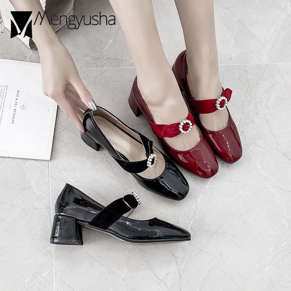 chaussure femme flock band pearl buckle mary janes shoes woman japanned leather med-high heels pumps shoes mujer bombas 2020, Black
chaussure femme flock band pearl buckle mary janes shoes woman japanned leather med-high heels pumps shoes mujer bombas 2020, Black