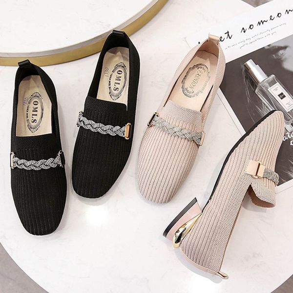 rhinestones knitting square toe woman flats ballerina women breathable espadrilles shoes stretch fabric chunky heels loafer 2020, Black
rhinestones knitting square toe woman flats ballerina women breathable espadrilles shoes stretch fabric chunky heels loafer 2020, Black