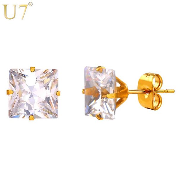 u7 new women earrings fashion jewelry gold color stainless steel crystal square stud earrings set wholesale 2020 e779, Golden;silver
u7 new women earrings fashion jewelry gold color stainless steel crystal square stud earrings set wholesale 2020 e779, Golden;silver