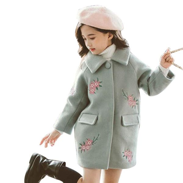 children's jackets flower embroidery kids woolen coat fashion covered buttons girl outerwear autumn warm clothes for girls, Blue;gray
children's jackets flower embroidery kids woolen coat fashion covered buttons girl outerwear autumn warm clothes for girls, Blue;gray