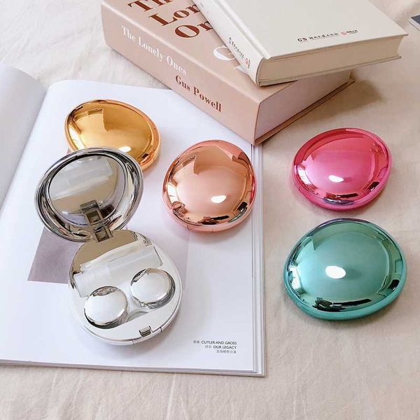 ultra-thin mirror pebble contact lens case ins ins women's cosmetic contact box travel elegant lens storage box, Silver
ultra-thin mirror pebble contact lens case ins ins women's cosmetic contact box travel elegant lens storage box, Silver